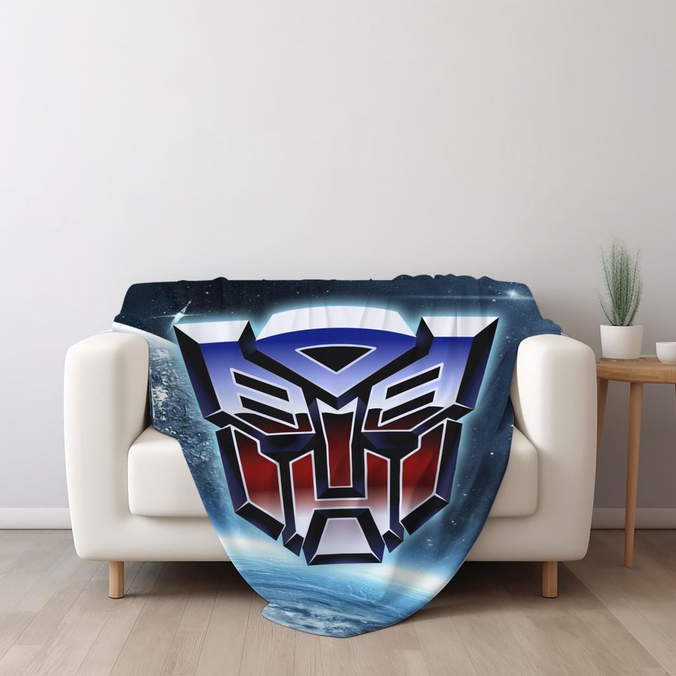 Custom Transformer Blanket Personalized Robot Blankets Boy Bed Room Blanket