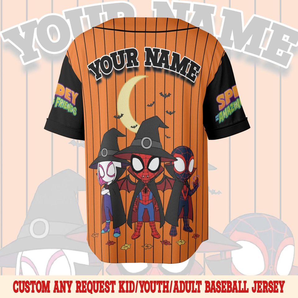 Spidey And His Amazing friends Halloween Baseball Jersey