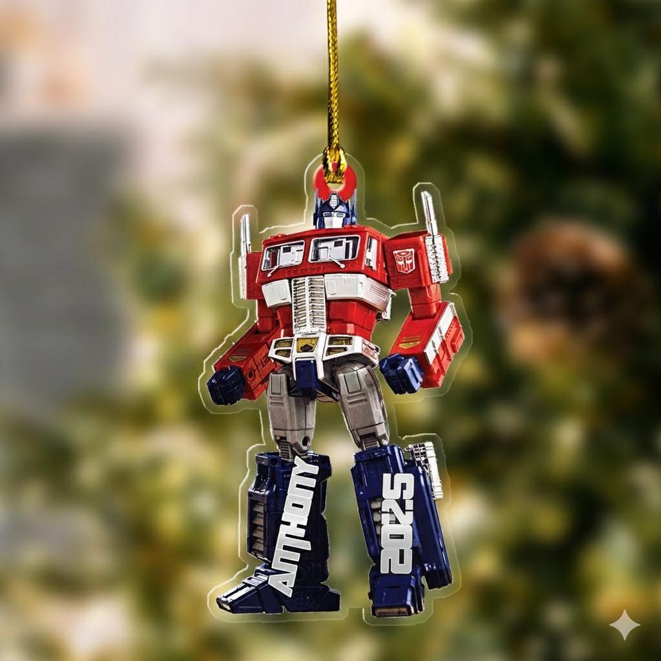 Custom Transformers Christmas Ornament, Optimus Prime Autobots Acrylic Ornament