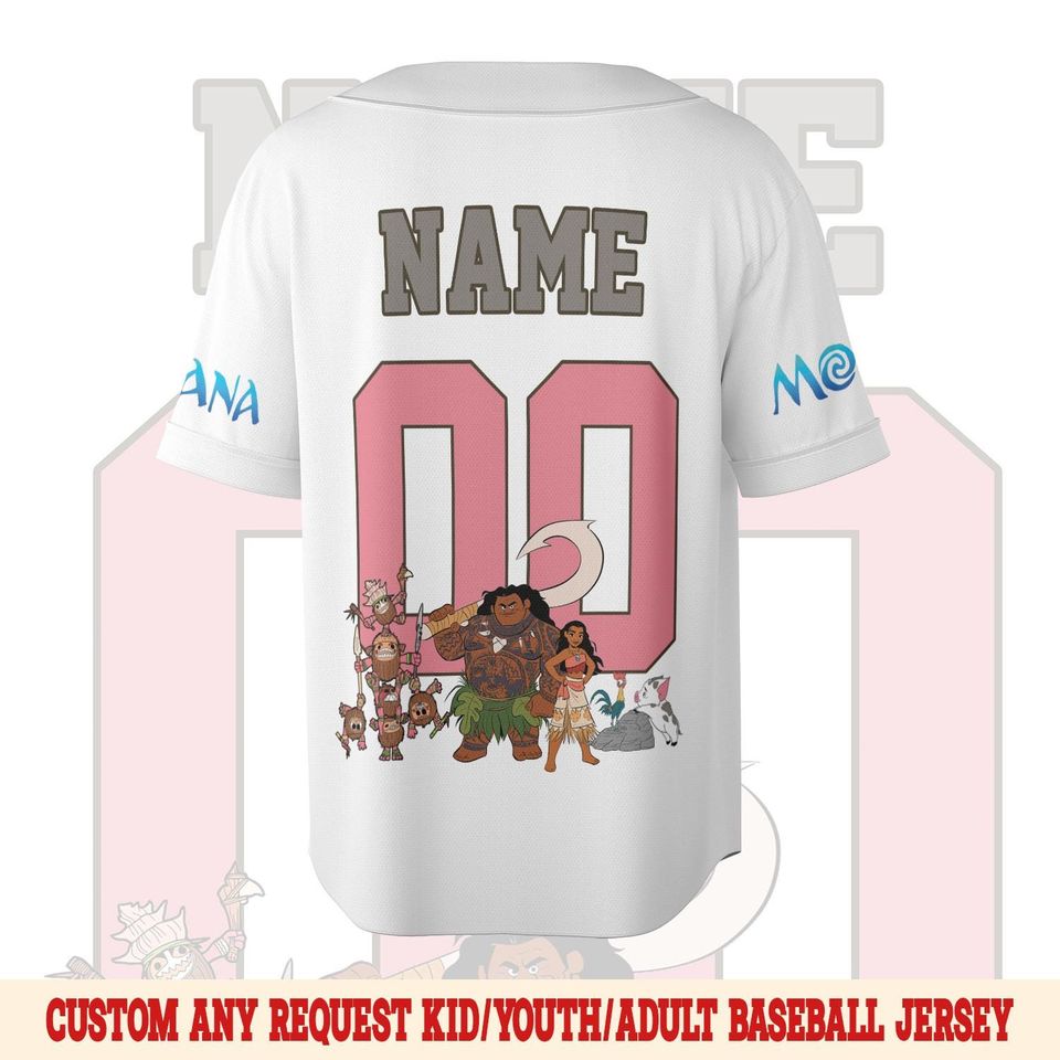 Personalized Pua And Hei Hei Kakamora Baseball Jersey