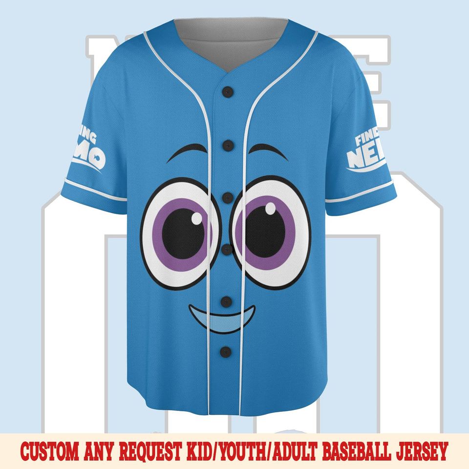 Finding Nemo Baseball Jersey, Personalized Number Name Jersey