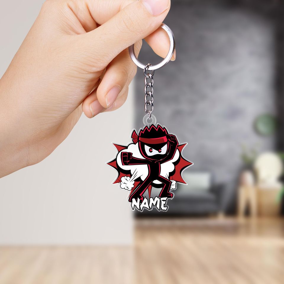 Custom Ninja Kidz keychain, Ninja Kidz Warrior keychain, Ninja Warrior