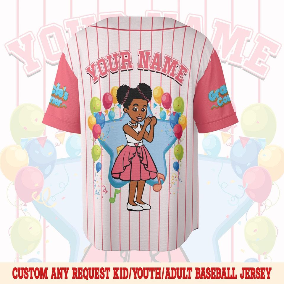 Custom Gracie's Corner Baseball Jersey, Gracie's Corner Baseball Jersey