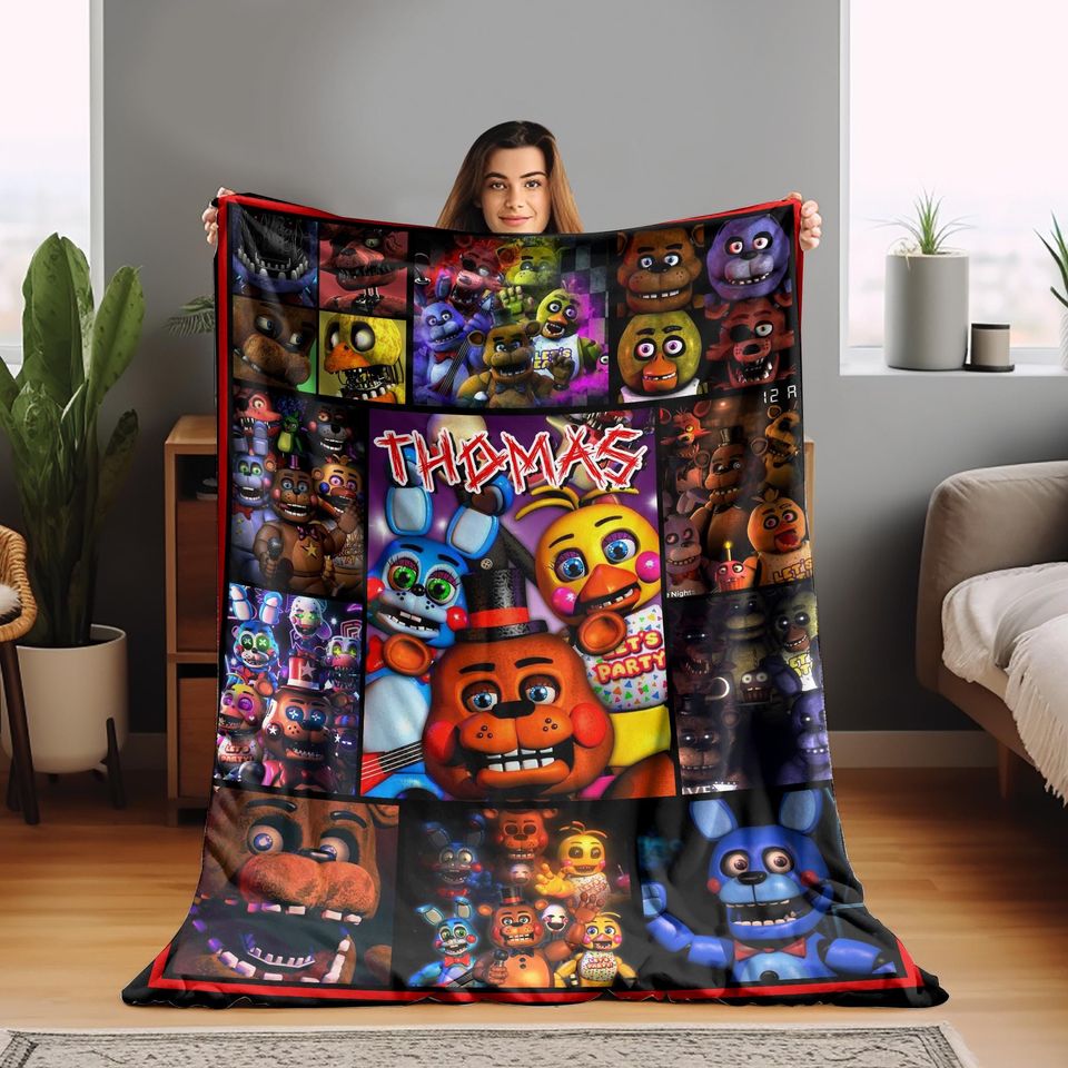 Customized Five Nights At Freddy's Blanket/FNAF Blanket/FNAF Baby Blanket