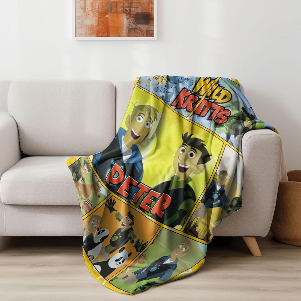Personalized Wild Kratts Velvet Blanket/Custom Name Wild Kratts Blanket