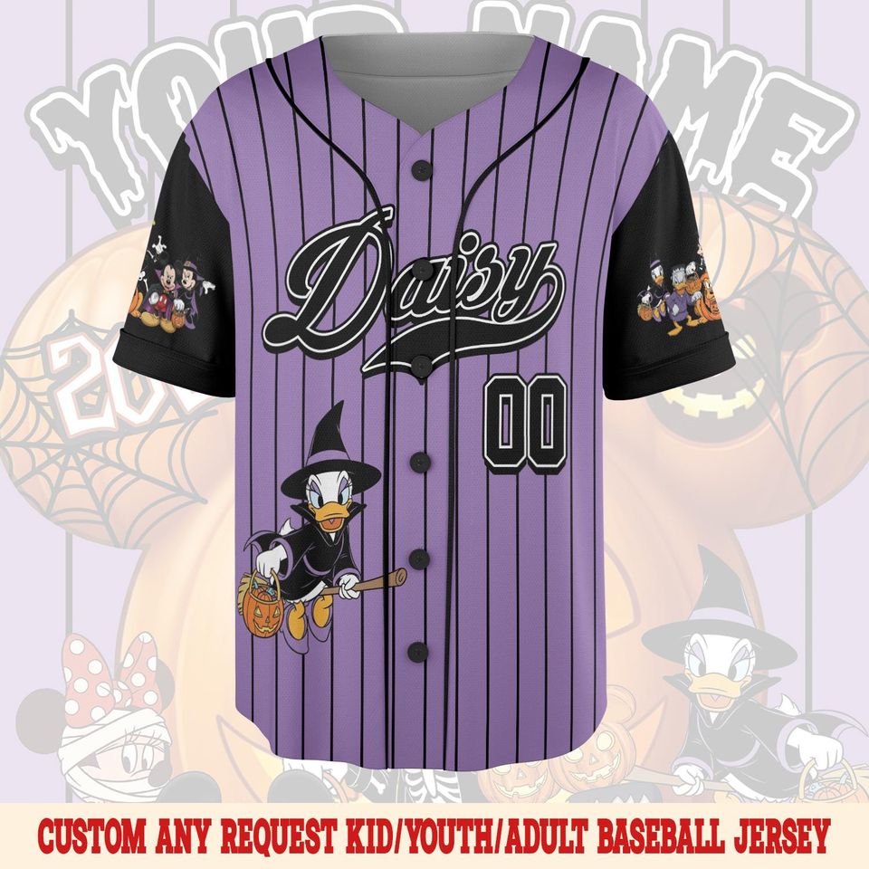 Personalized Disney Mickey & Friends Halloween Baseball Jersey