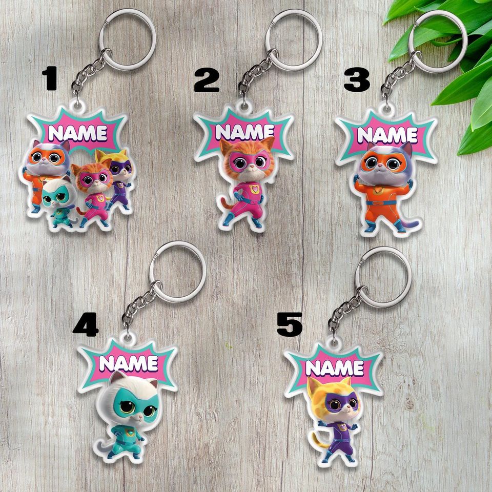 Personalized SuperKitties Cutout Keychain
