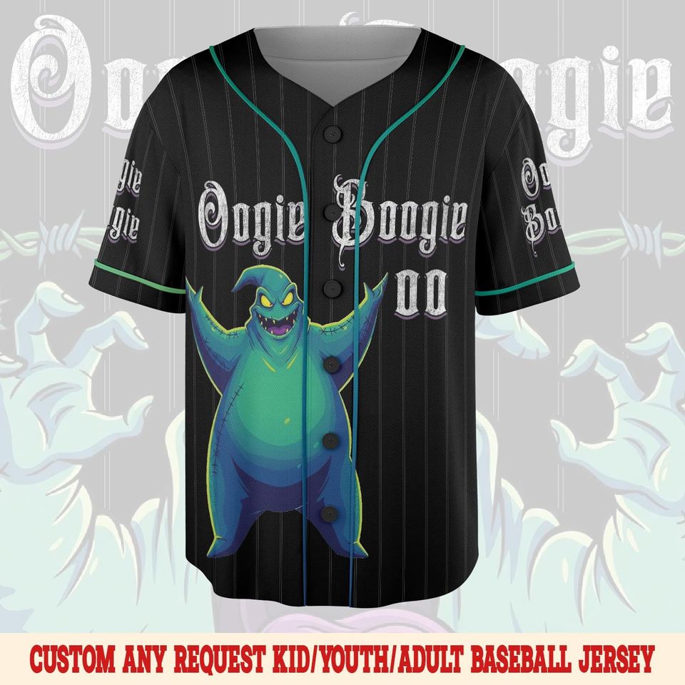 Personalized Oogie Boogie Baseball Jersey, The Nightmare Before Christmas