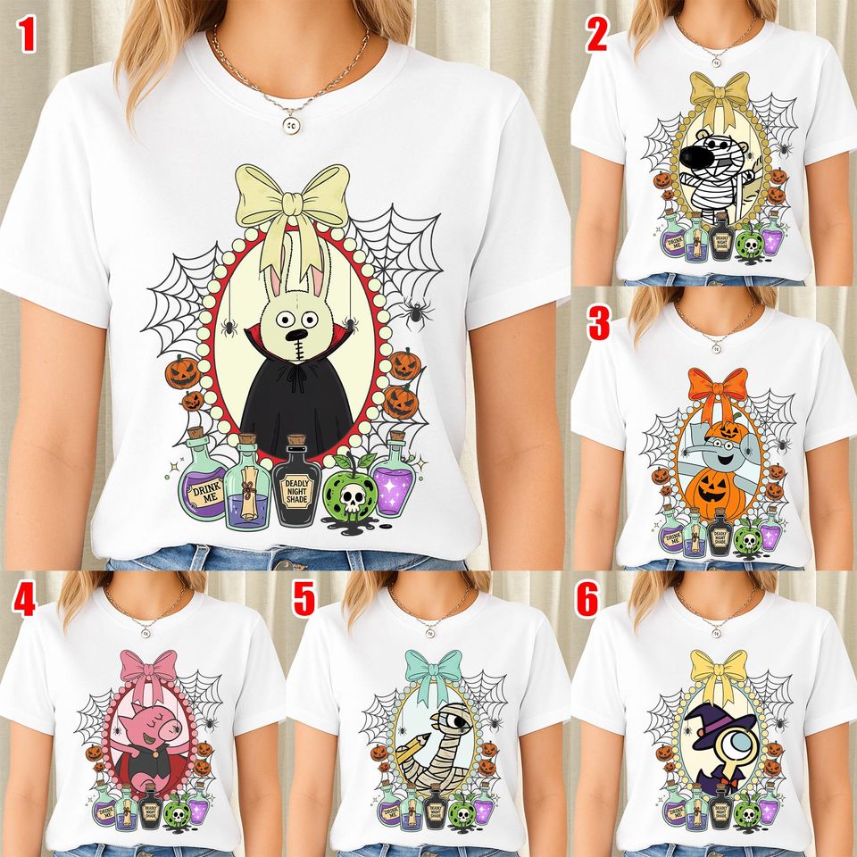 Custom Elephant & Piggie Halloween Shirt, Custom Mo Willems Shirt