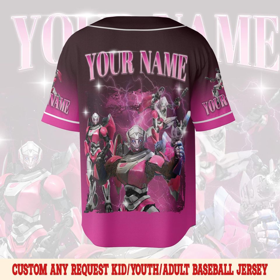 Transformers Arcee Baseball Jersey, Vintage Arcee Baseball Jersey