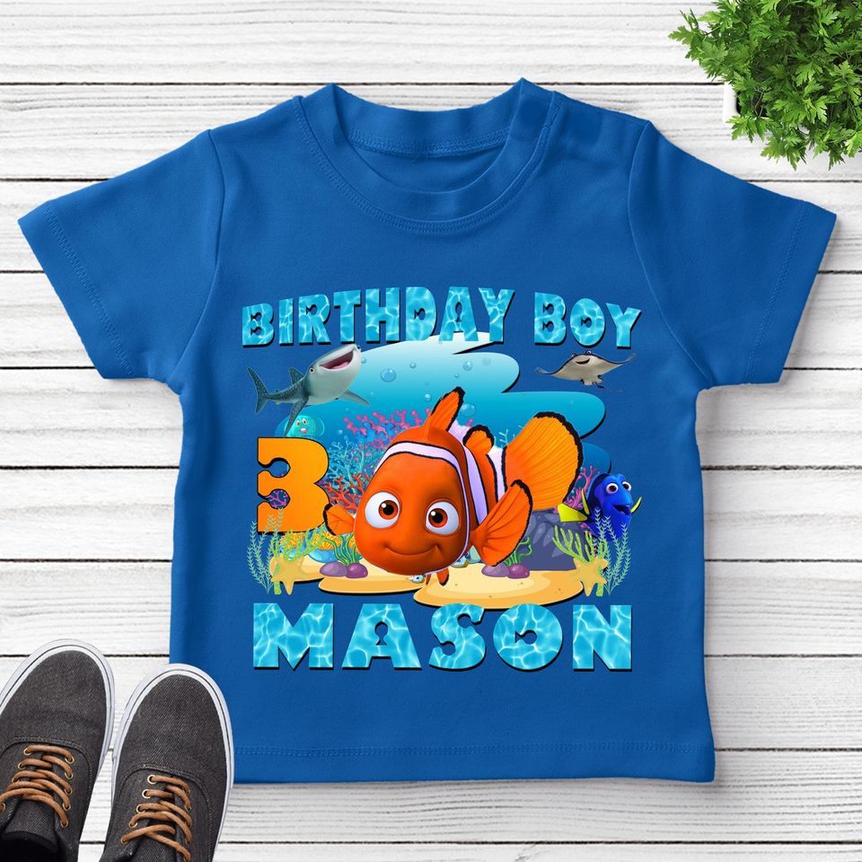 Finding Nemo Birthday Shirt, Finding Nemo Birthday T-shirt, Finding Nemo, Nemo, Personalized Shirt
