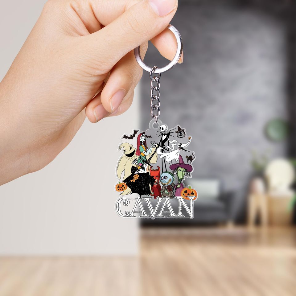 Custom Name Disney The Nightmare Before Christmas Keychain