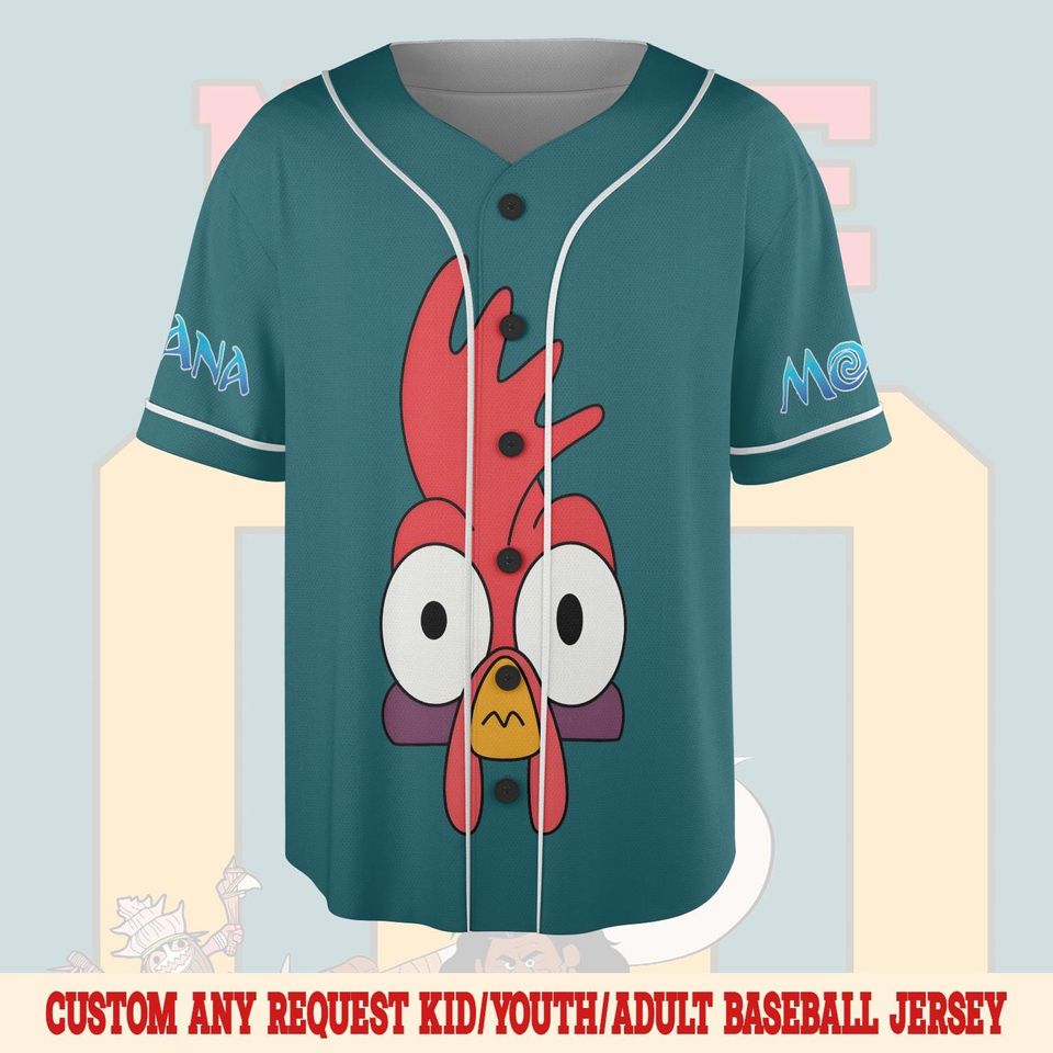 Personalized Pua And Hei Hei Kakamora Baseball Jersey