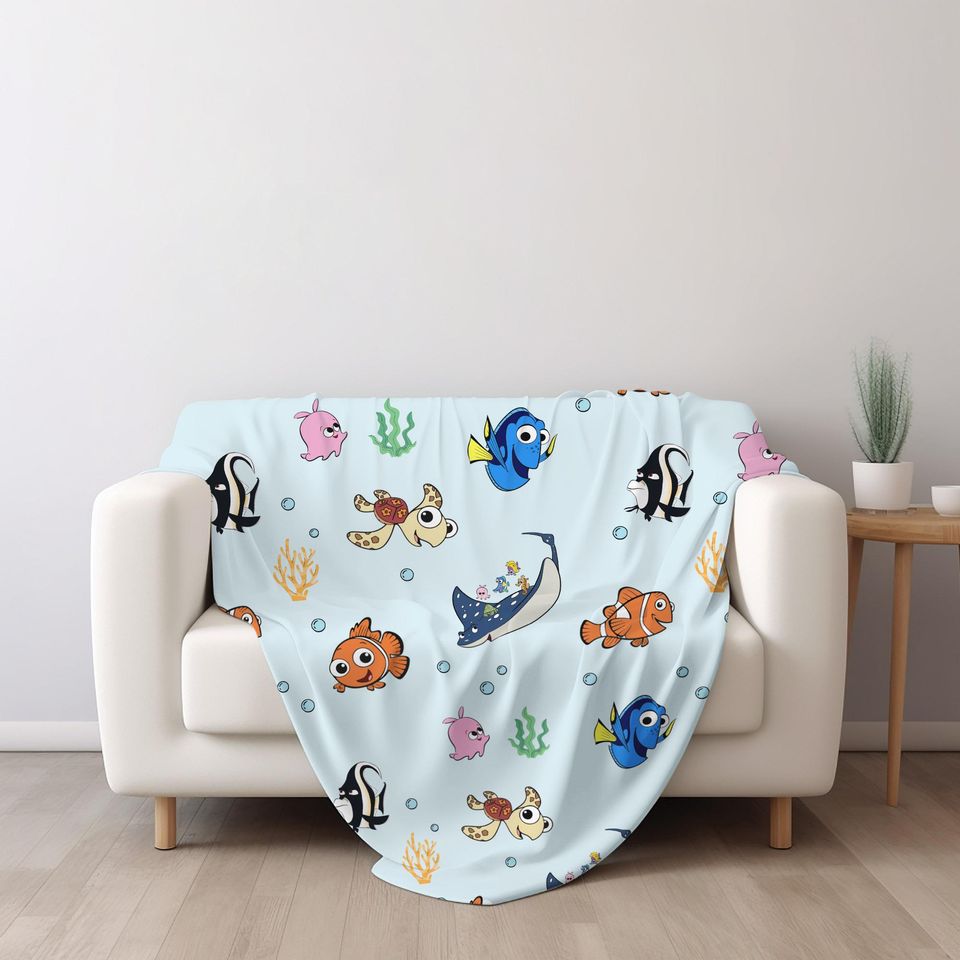 Finding Nemo Sherpa Blanket, Finding Dory Plush Blanket