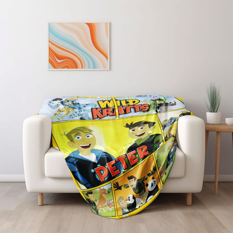 Personalized Wild Kratts Velvet Blanket/Custom Name Wild Kratts Blanket