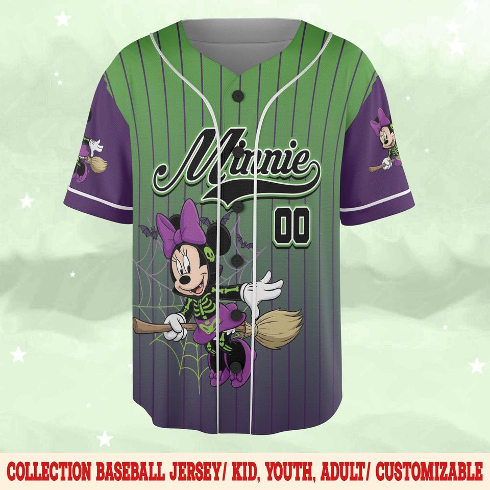 Personalized Disney Mickey And Friends Oogie Boogie Halloween Baseball Jersey
