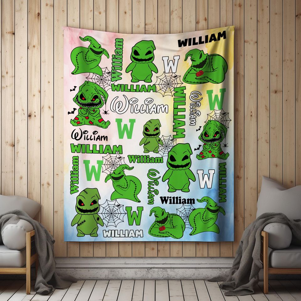Custom Oogie Boogie Blanket, Nightmare Before Christmas Blanket