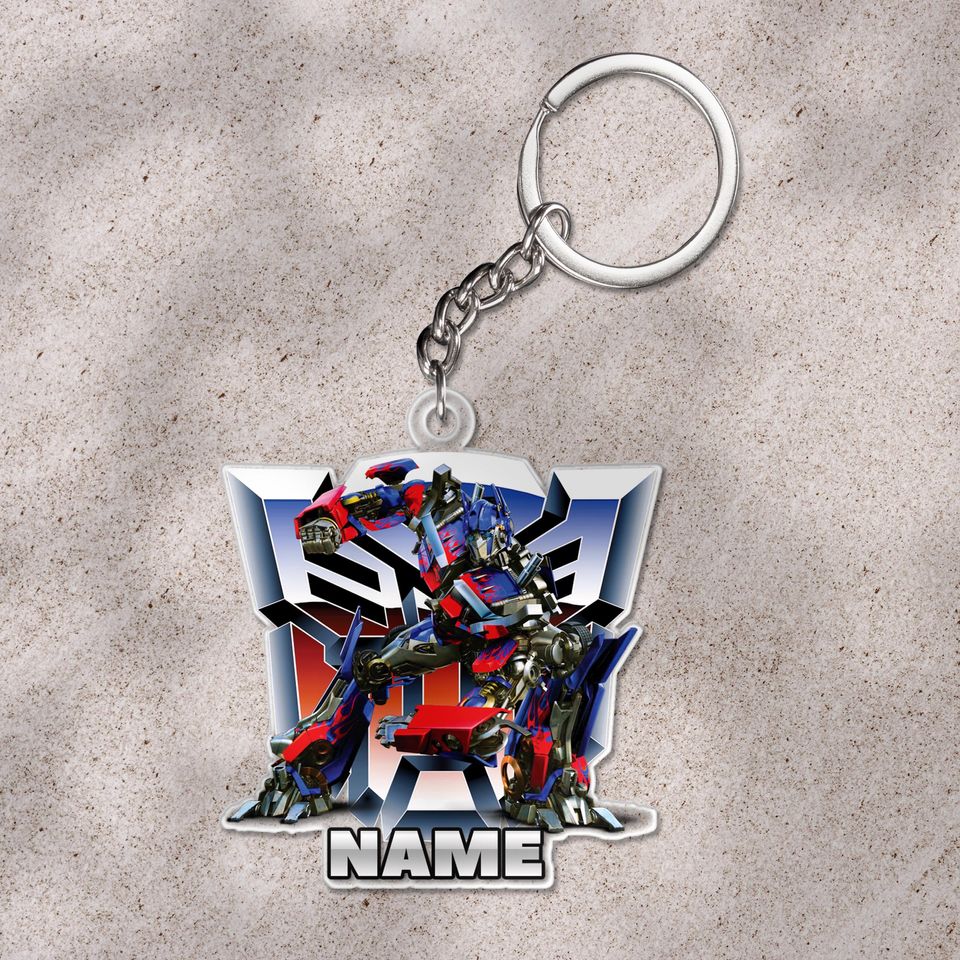 Personalized Transformer Christmas keychains, Prime inspired keychain, Name keychain
