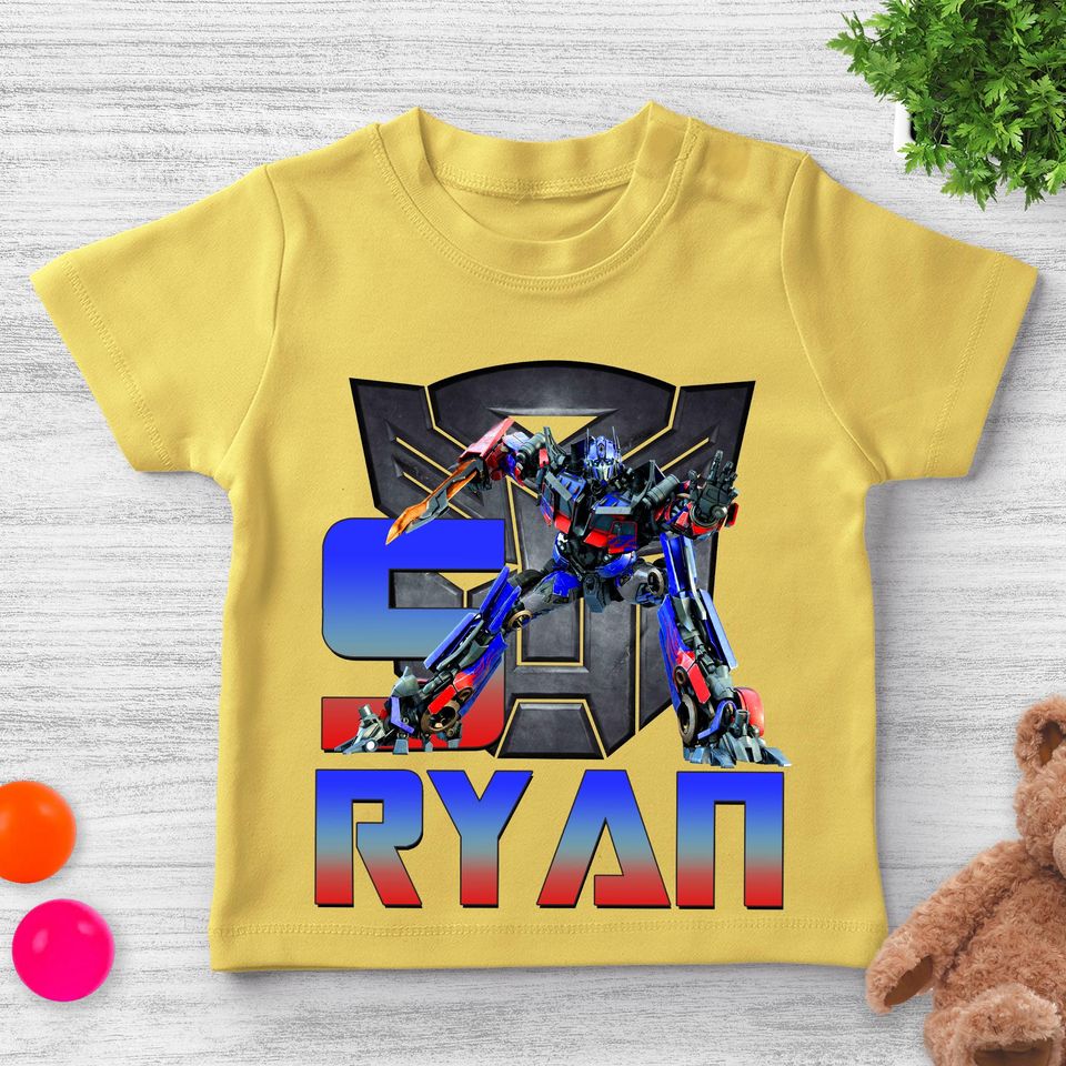 Personalized Transformer Birthday Boy Shirt, Family Vacation Tee