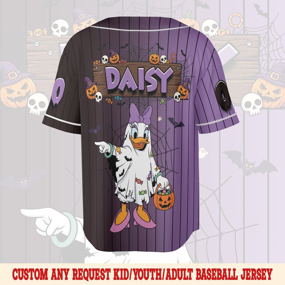Custom Mickey And Friends Halloween Baseball Jersey