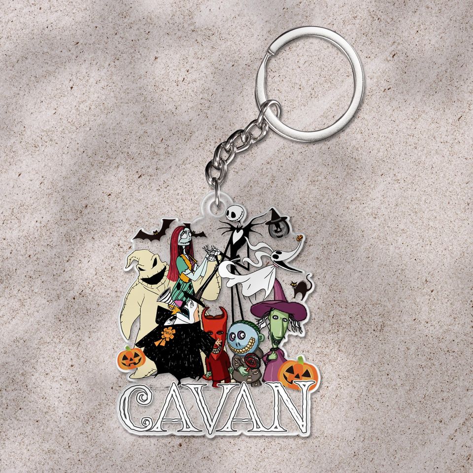 Custom Name Disney The Nightmare Before Christmas Keychain