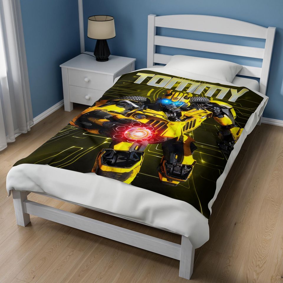 Custom Transformer Blanket, Personalized BumbleBee Blankets