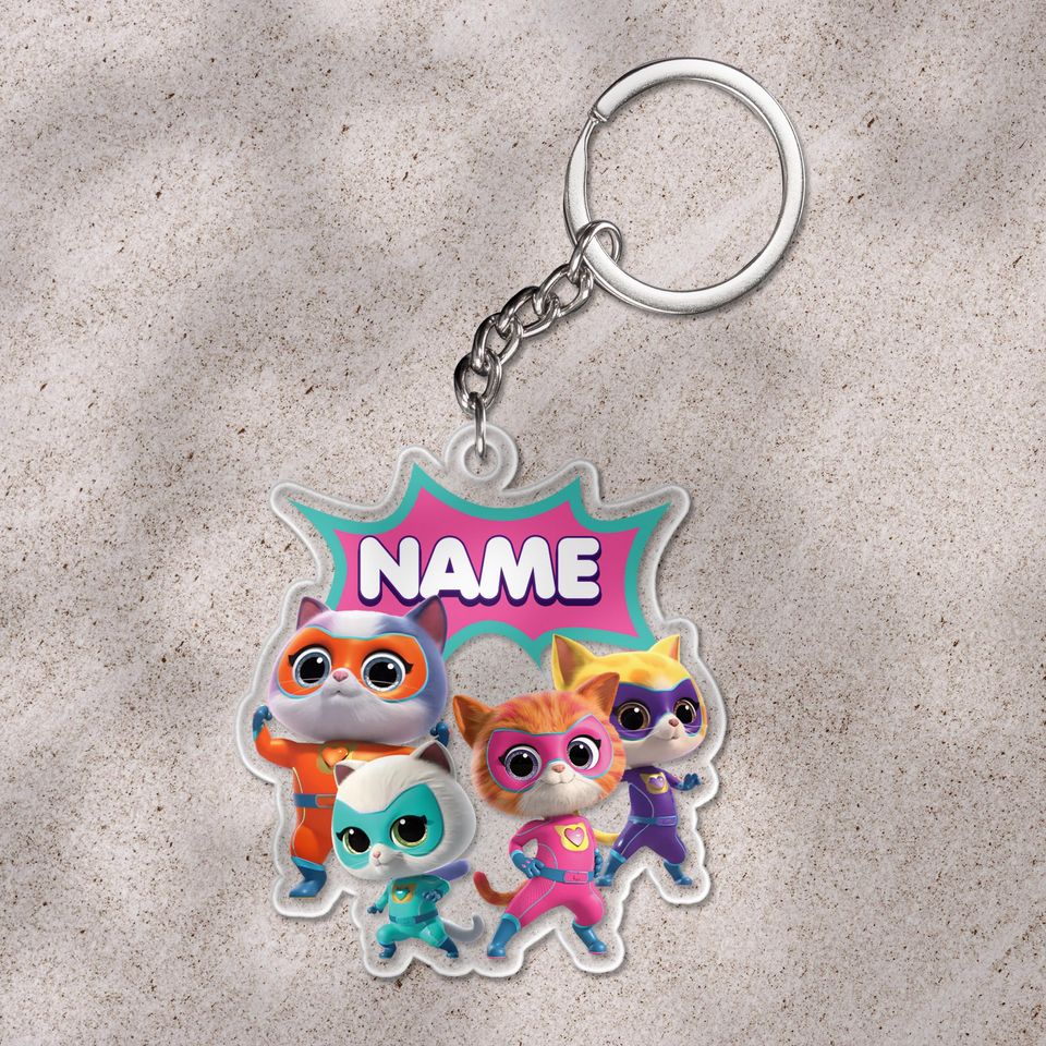 Personalized SuperKitties Cutout Keychain