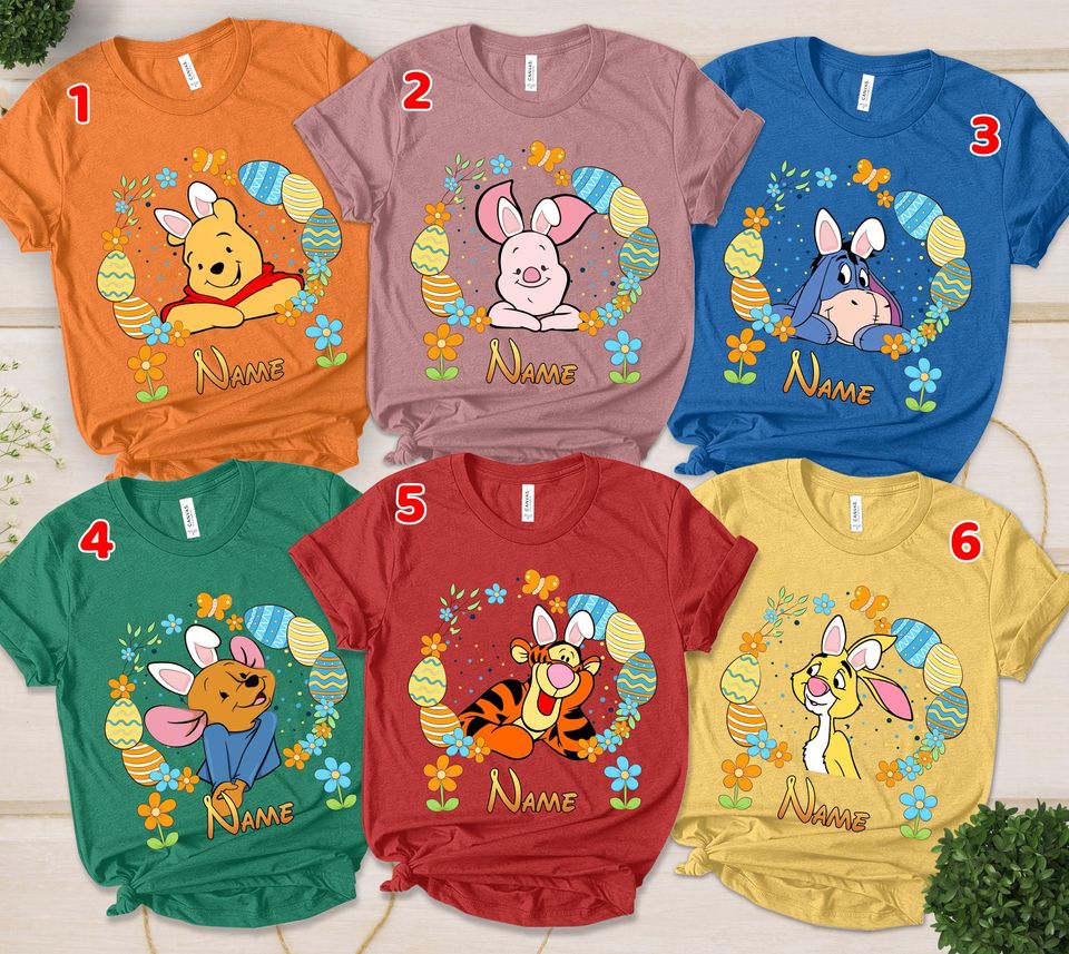 Disney Winnie The Pooh Easter Shirt, Easter Pooh Bear Shirt, Disney Tigger Easter Shirt, Disney Piglet Easter Disney Eeyore Easter