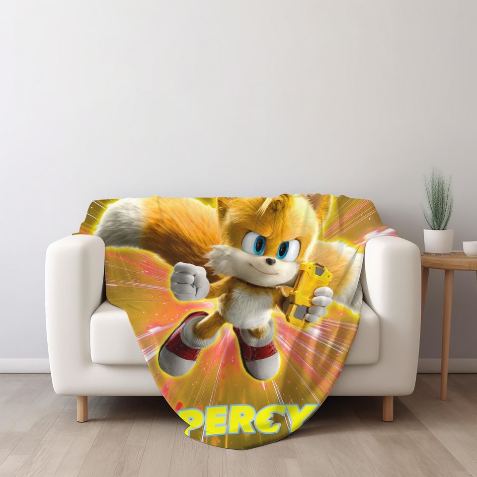 Custom Sonic The Hedgehog Blanket, Tails Hedgehog Blanket