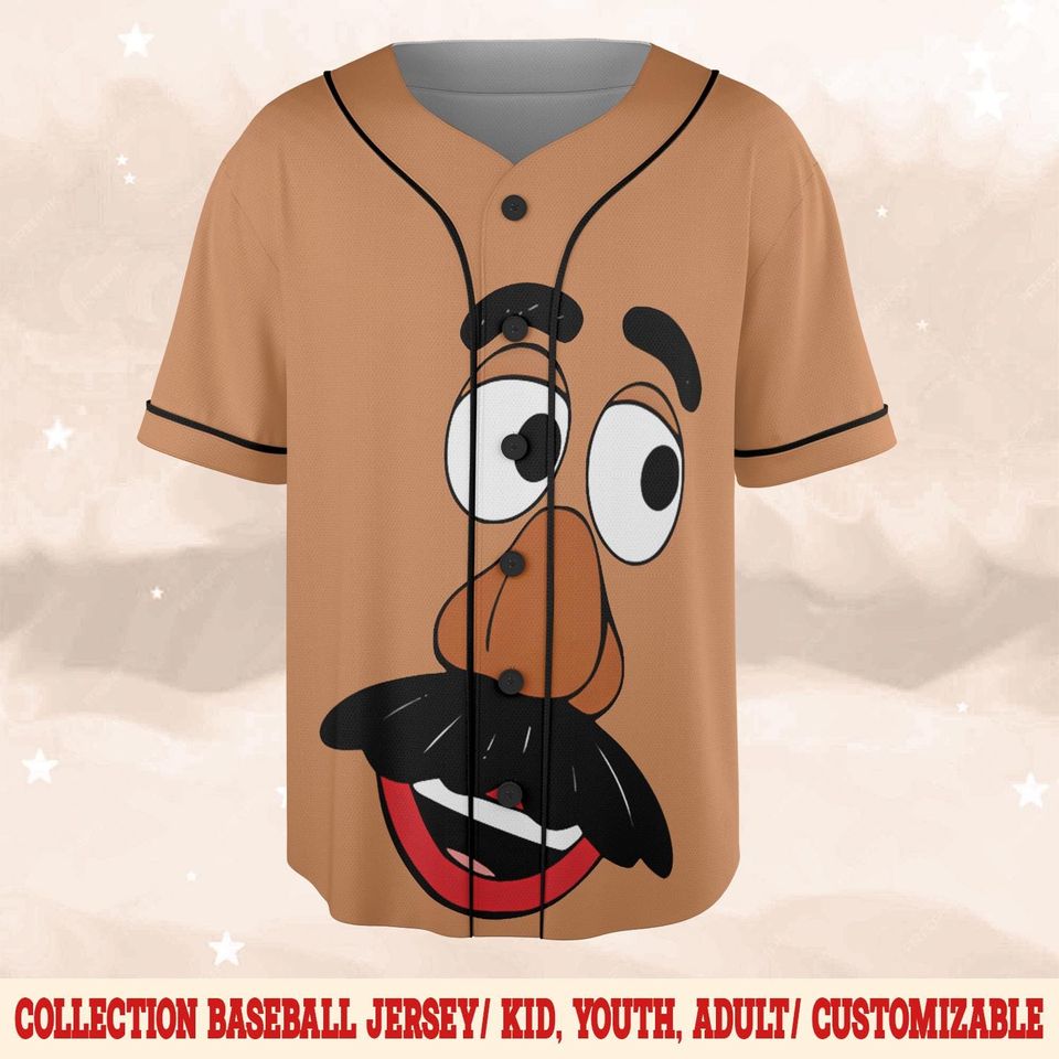 Toy Characters Head Face Couple 3D Baseball Jersey