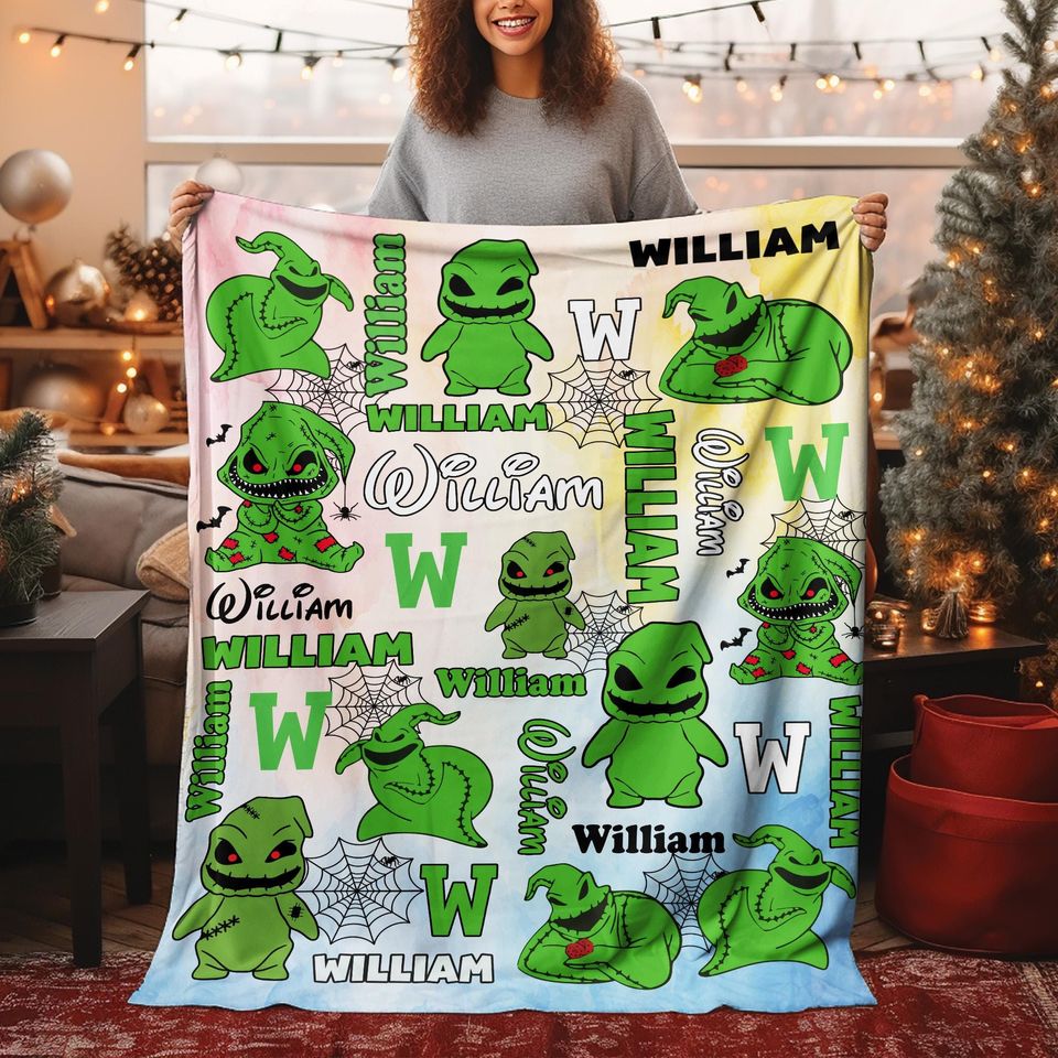 Custom Oogie Boogie Blanket, Nightmare Before Christmas Blanket