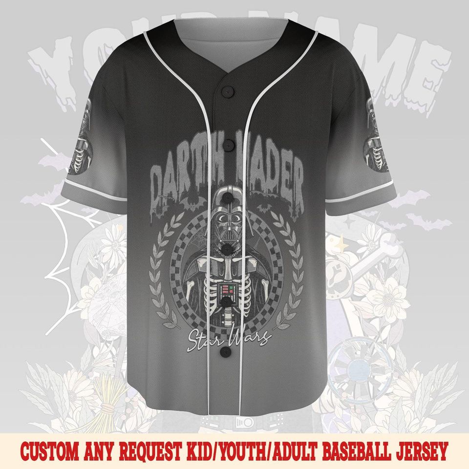 Personalized Disney Star War Characters Halloween Baseball Jersey