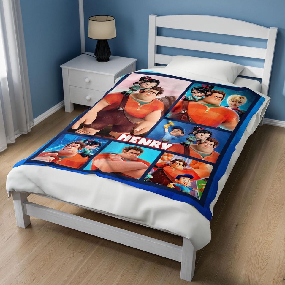 Fantastic Wreck-It Ralph Throw Blanket, Ralph And Vanellope Blanket