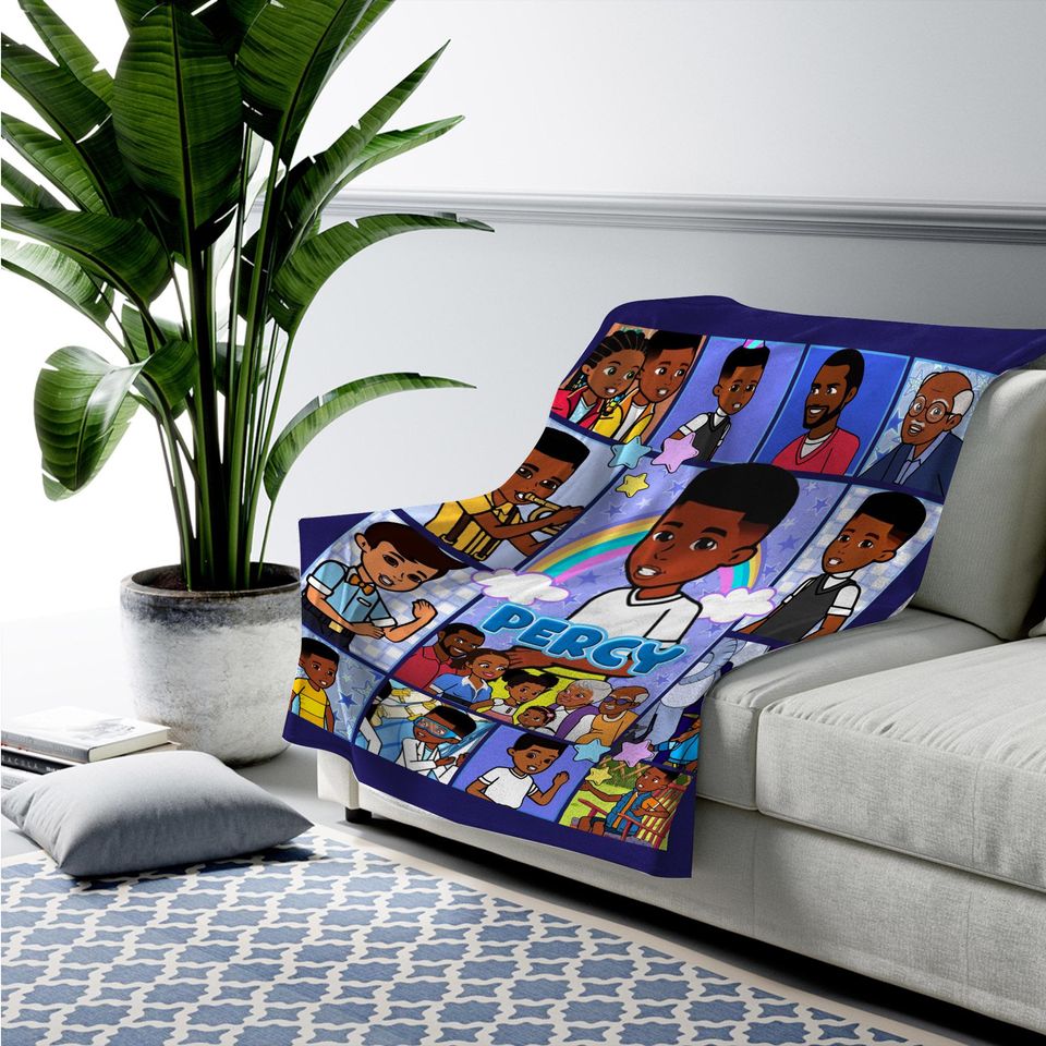 Custom Gracie's Corner Birthday Boy Blanket, Gracie's Corner Boy Blanket