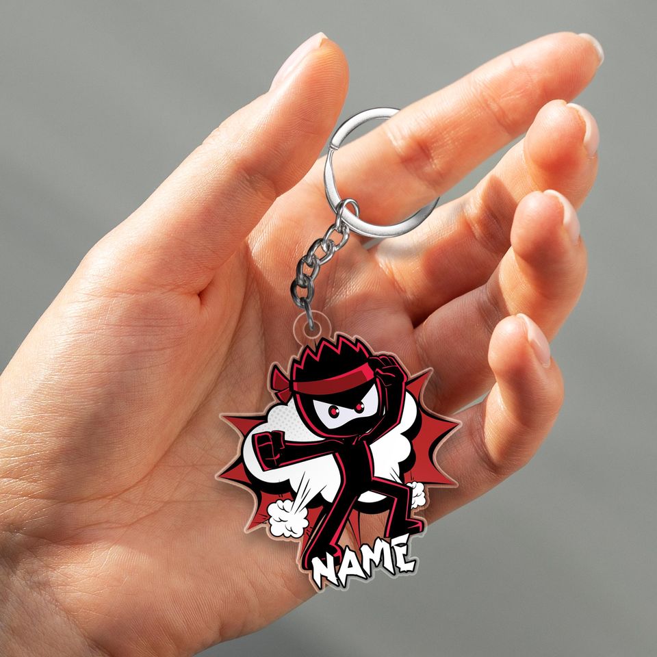 Custom Ninja Kidz keychain, Ninja Kidz Warrior keychain, Ninja Warrior