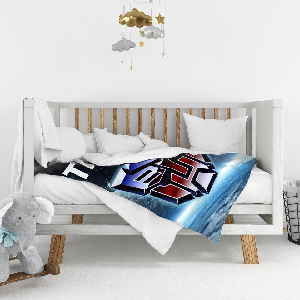 Custom Transformer Blanket Personalized Robot Blankets Boy Bed Room Blanket