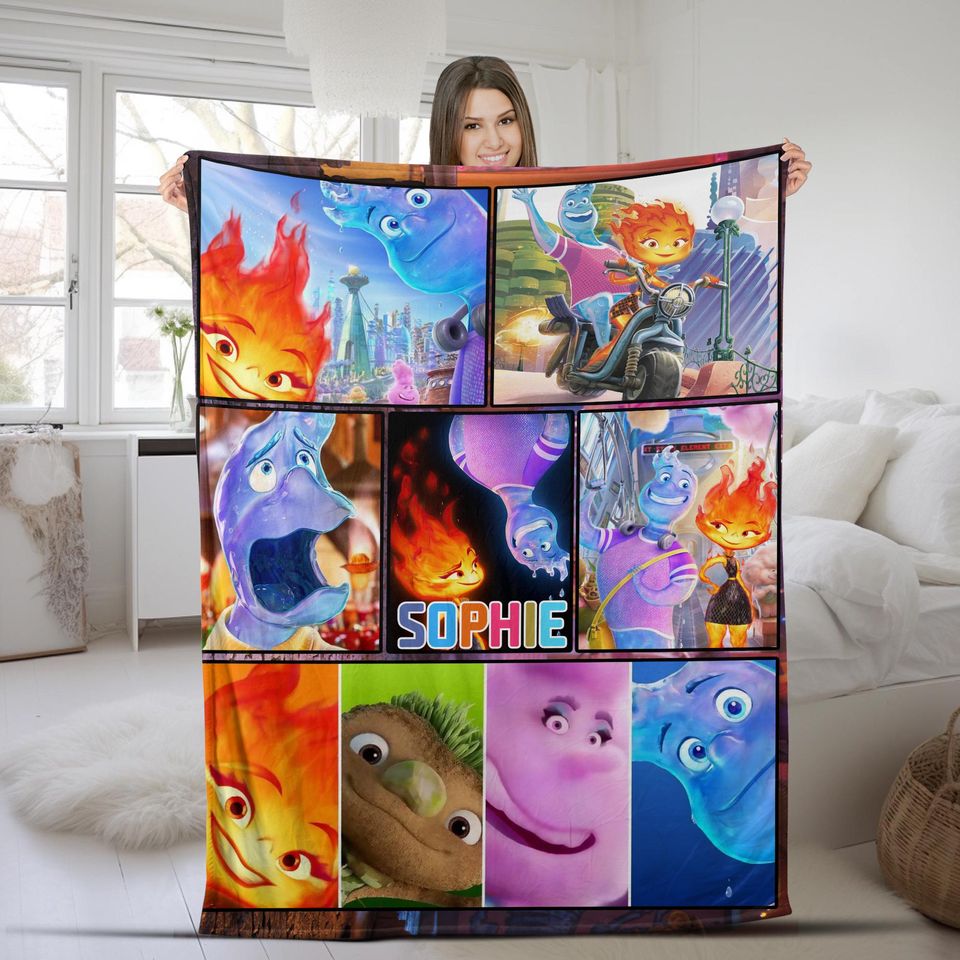 Elemental Blanket/Fire And Water Ember And Wade Fleece Blanket