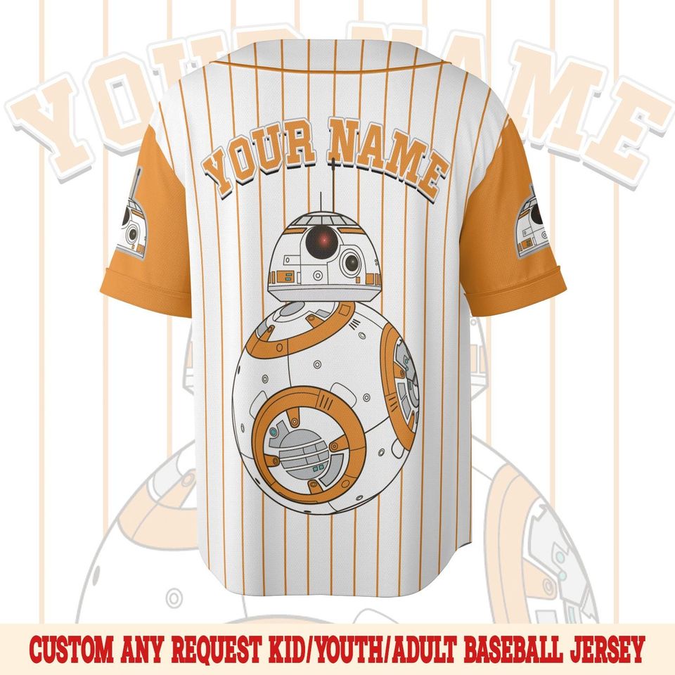 Star Wars R2D2 and BB8 Baseball Jersey  Droid Galaxy Shirt