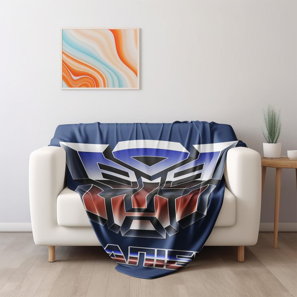 Custom Transformer Blanket, Personalized Robot Blankets, Boy Bed Room Blanket
