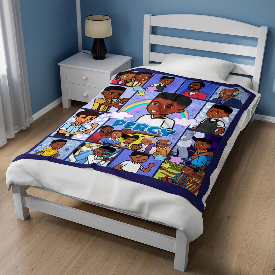 Custom Gracie's Corner Birthday Boy Blanket, Gracie's Corner Boy Blanket