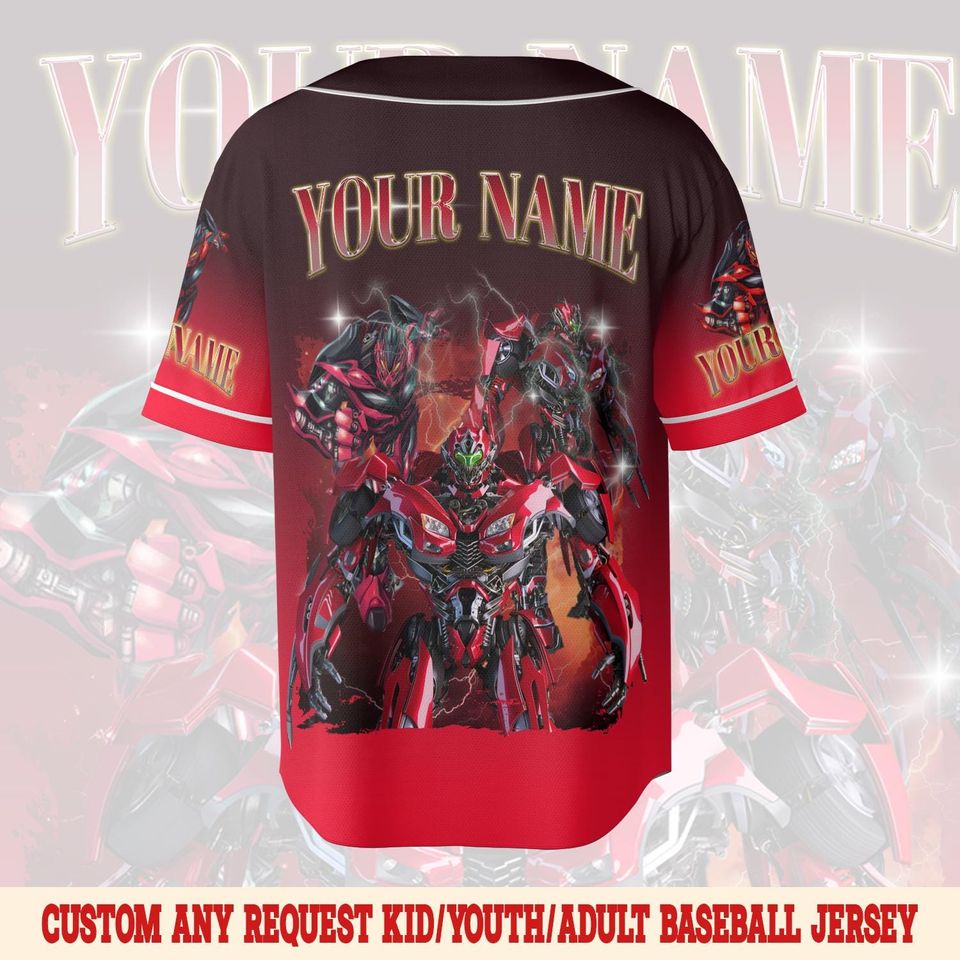 Transformers Trax AOE Baseball Jersey, Vintage Trax AOE Baseball Jersey