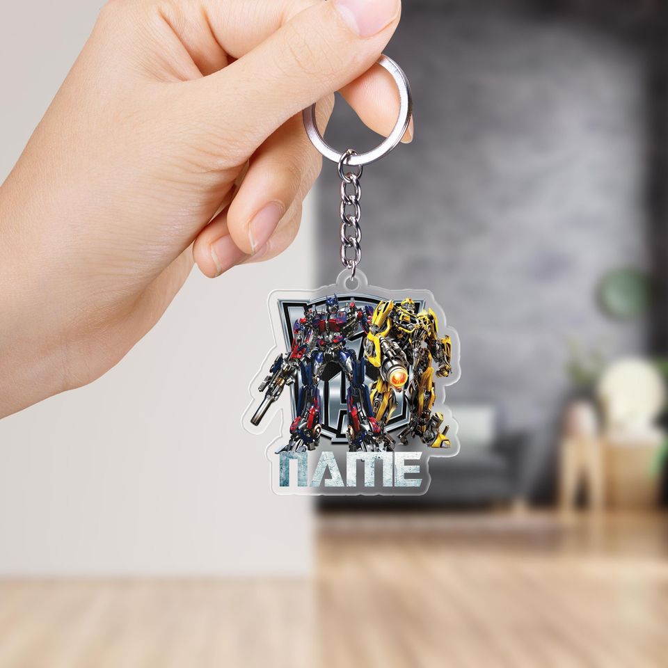 Personalized Transformer Christmas keychain, Prime inspired keychain, Name keychain