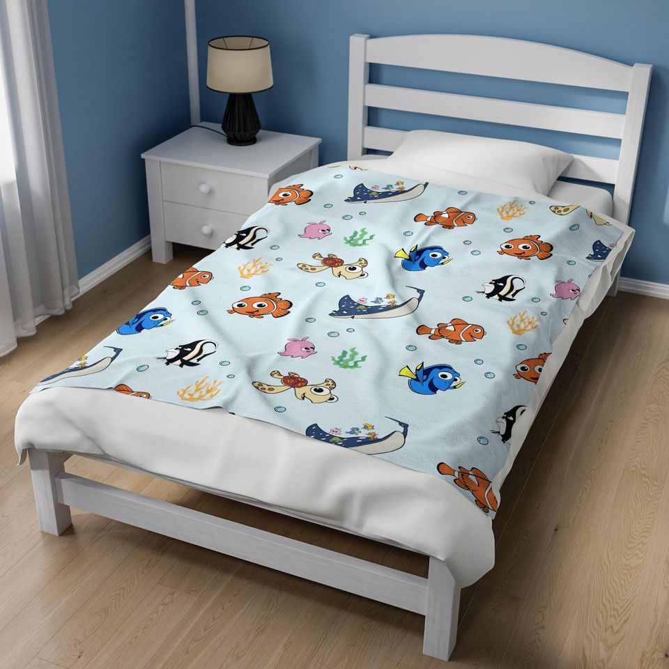 Finding Nemo Sherpa Blanket, Finding Dory Plush Blanket