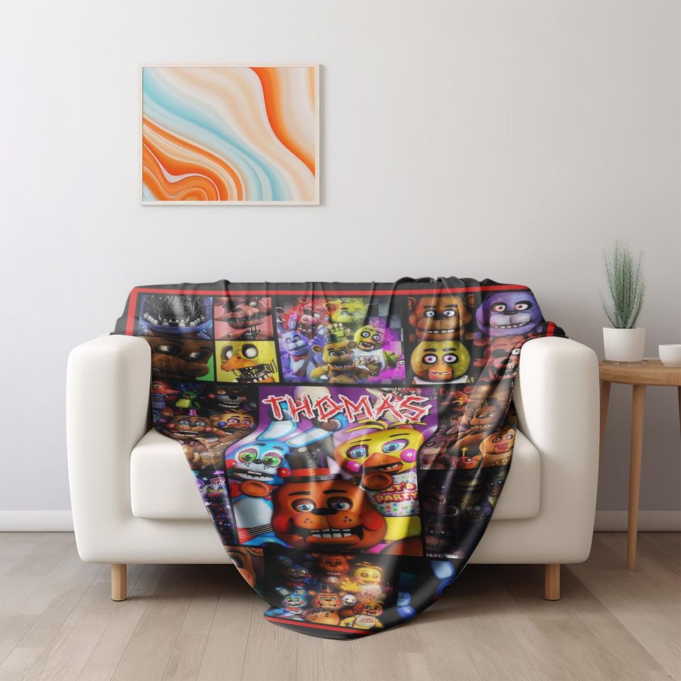 Customized Five Nights At Freddy's Blanket/FNAF Blanket/FNAF Baby Blanket