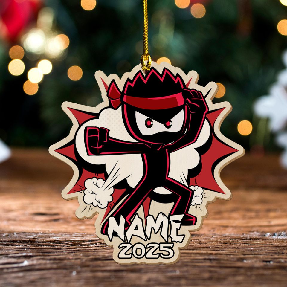 Custom Ninja Kidz Ornament, Ninja Kidz Warrior Acrylic Ornament
