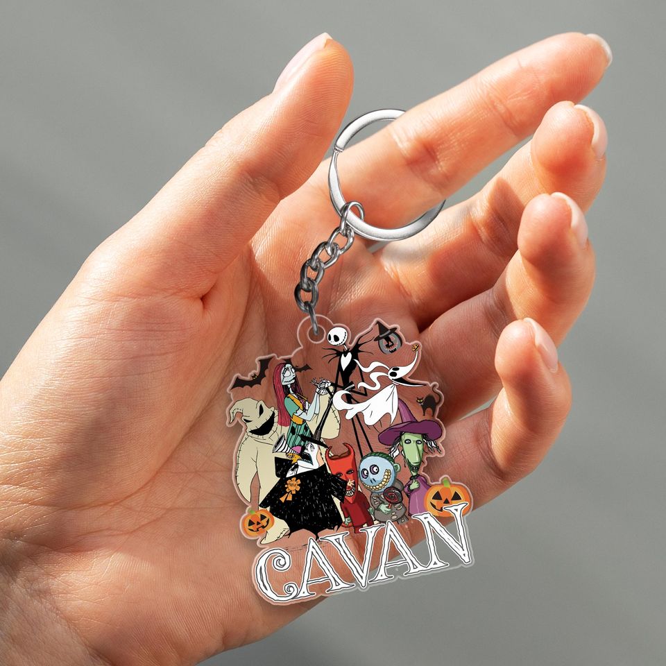 Custom Name Disney The Nightmare Before Christmas Keychain