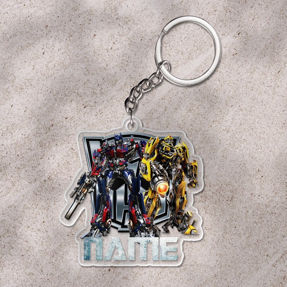 Personalized Transformer Christmas keychain, Prime inspired keychain, Name keychain