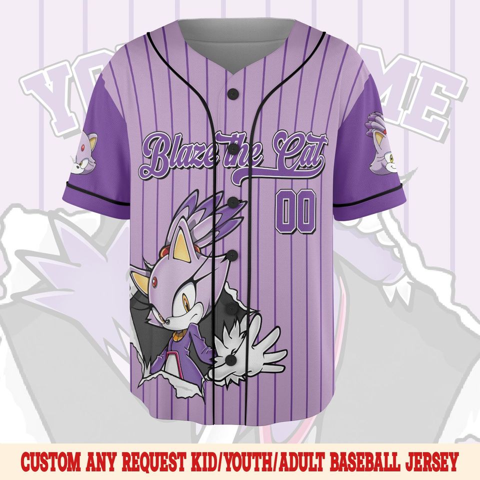Custom Sonic Halloween Baseball Jersey, Sonic the Hedgehog Jersey