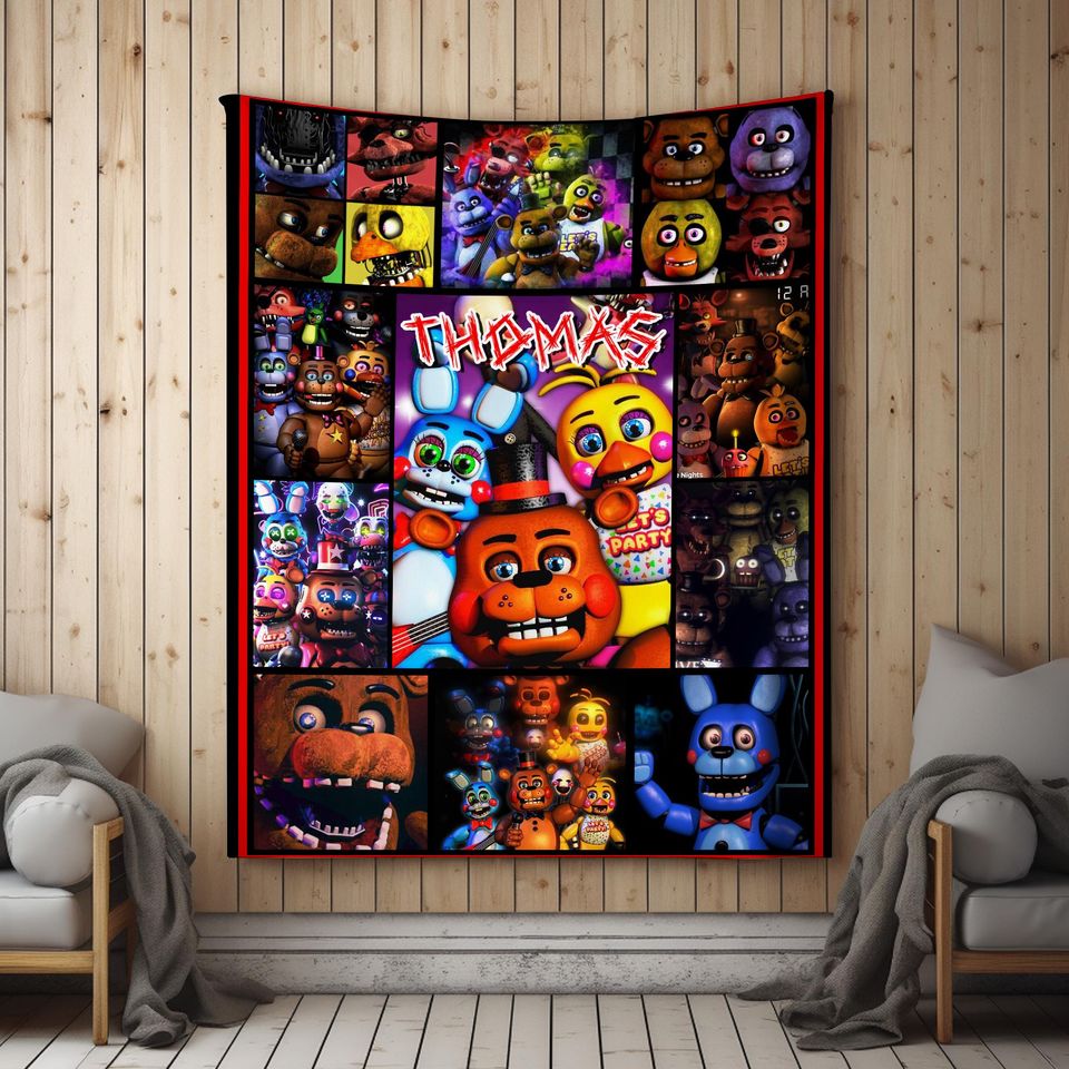 Customized Five Nights At Freddy's Blanket/FNAF Blanket/FNAF Baby Blanket
