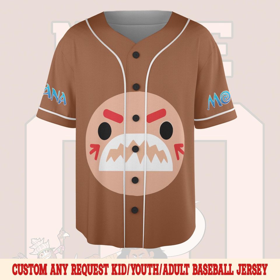 Personalized Pua And Hei Hei Kakamora Baseball Jersey
